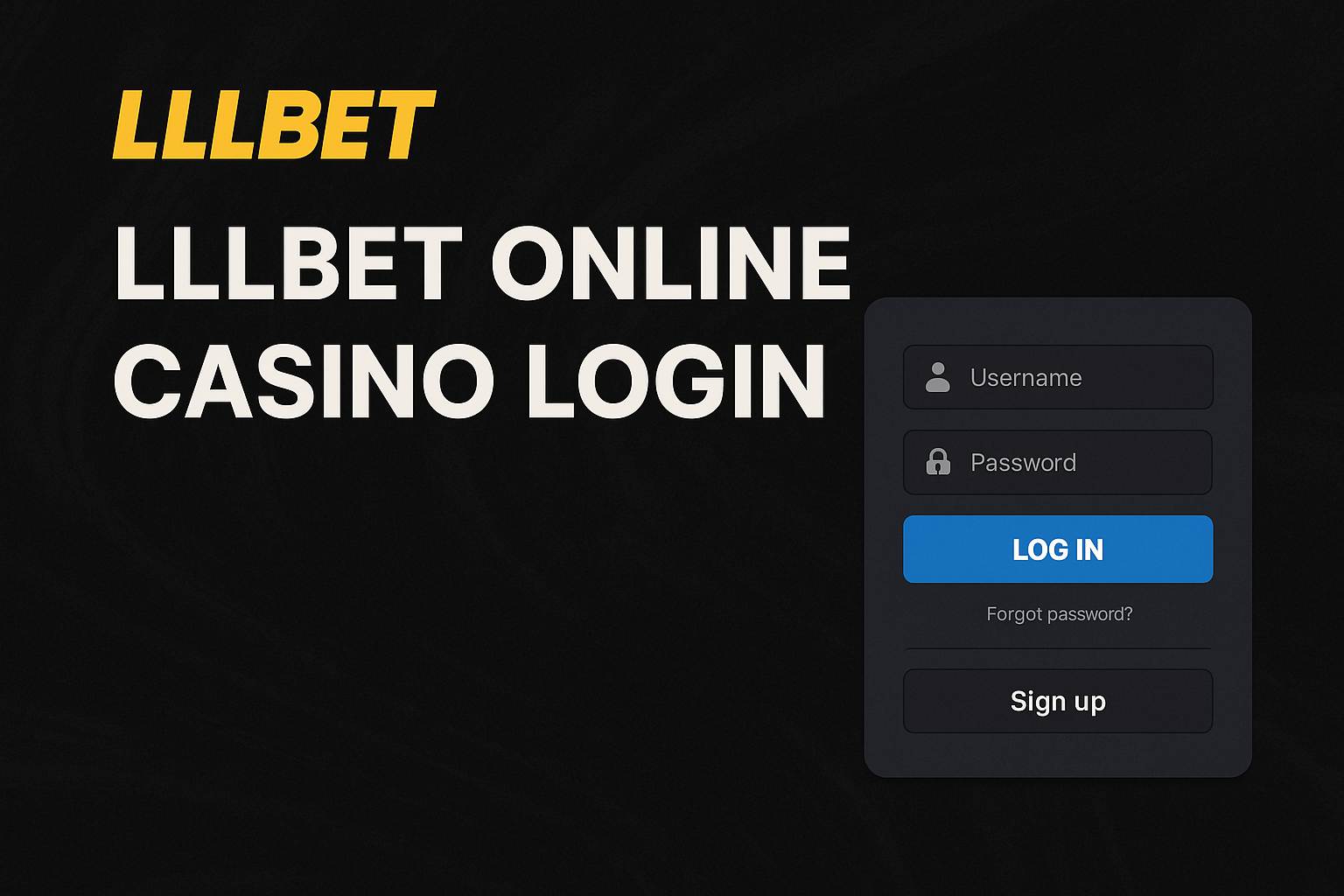 Login no Cassino LLLBET